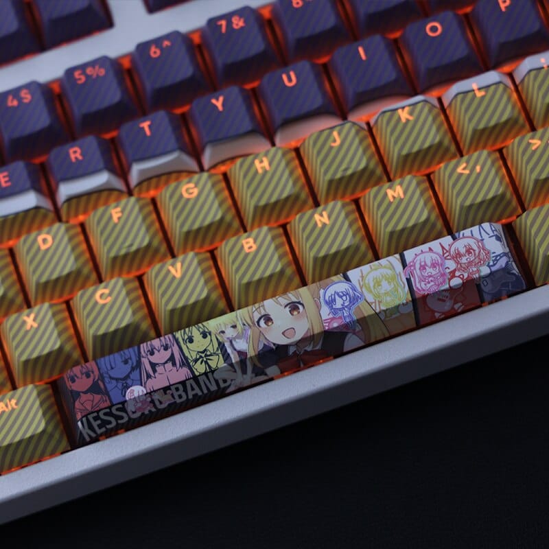 My Anime Keycaps Complete Set Bocchi The Rock!: Nijika Ijichi Backlit Keycap Set