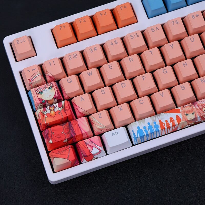 Zero Two (DARLING in the FRANXX) OEM Backlit Keycap Set
