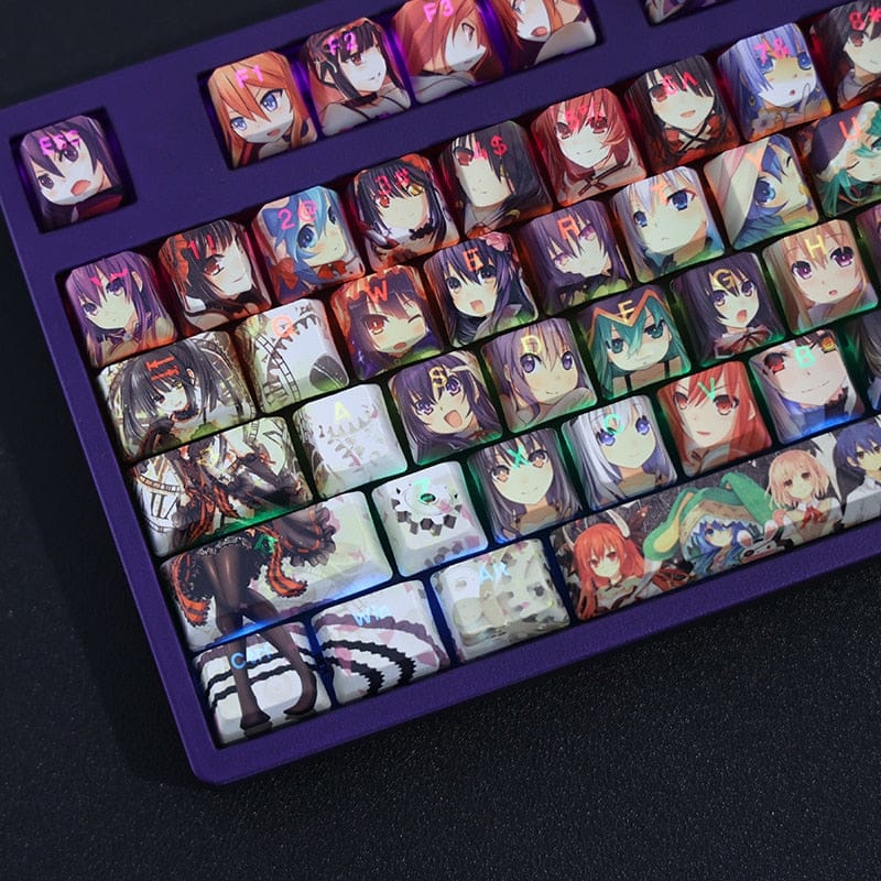 My Anime Keycaps Complete Set Date A Live: Faces Backlit Keycap Set