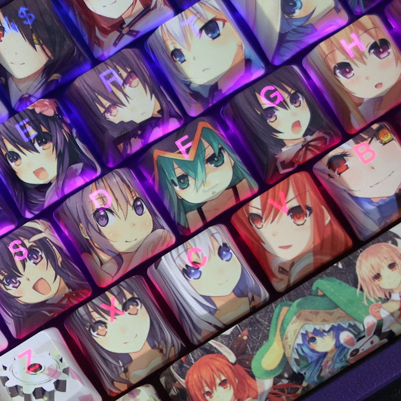 My Anime Keycaps Complete Set Date A Live: Faces Backlit Keycap Set