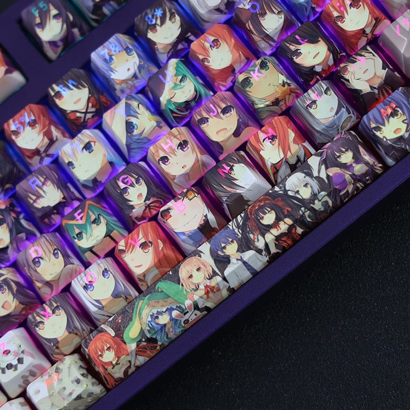 My Anime Keycaps Complete Set Date A Live: Faces Backlit Keycap Set