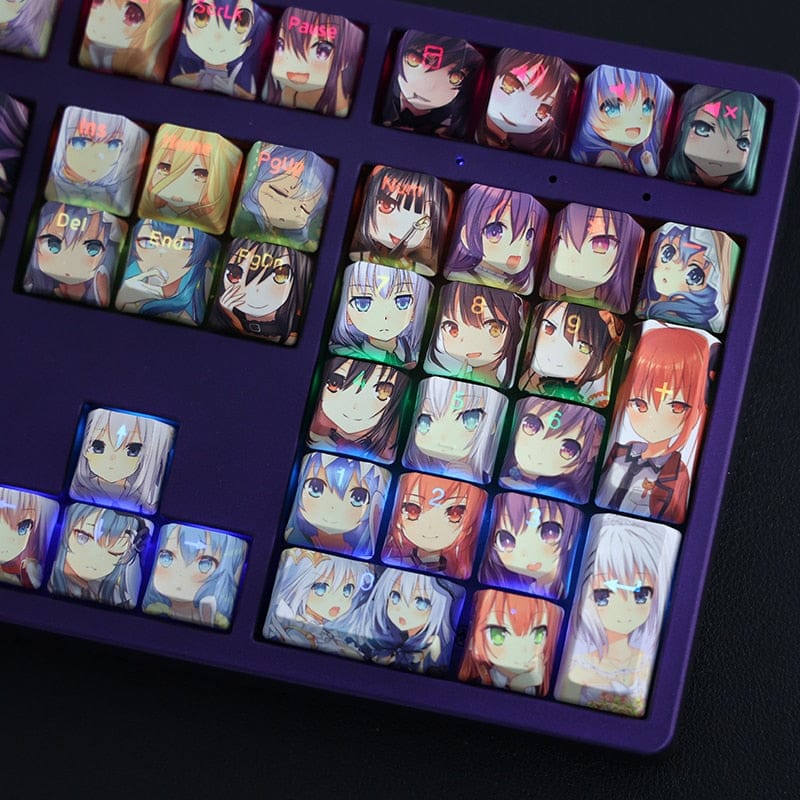 My Anime Keycaps Complete Set Date A Live: Faces Backlit Keycap Set