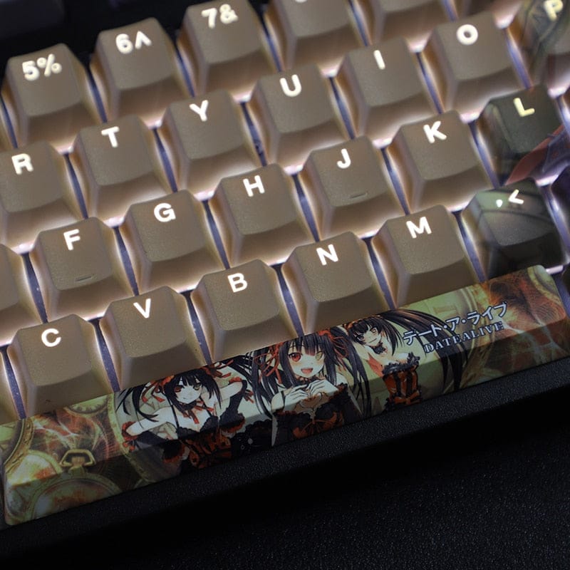 My Anime Keycaps Complete Set Date A Live: Kurumi Tokisaki Backlit Brown Keycap Set
