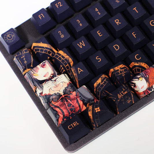 My Anime Keycaps Complete Set Date A Live: Kurumi Tokisaki Black Keycap Set