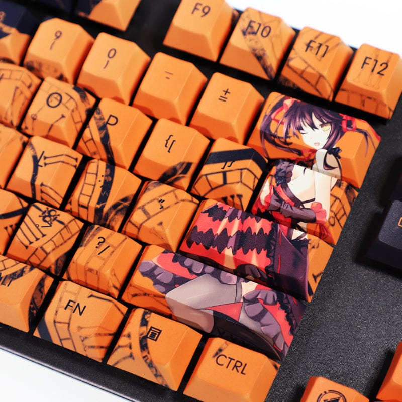 My Anime Keycaps Complete Set Date A Live: Kurumi Tokisaki Black Keycap Set