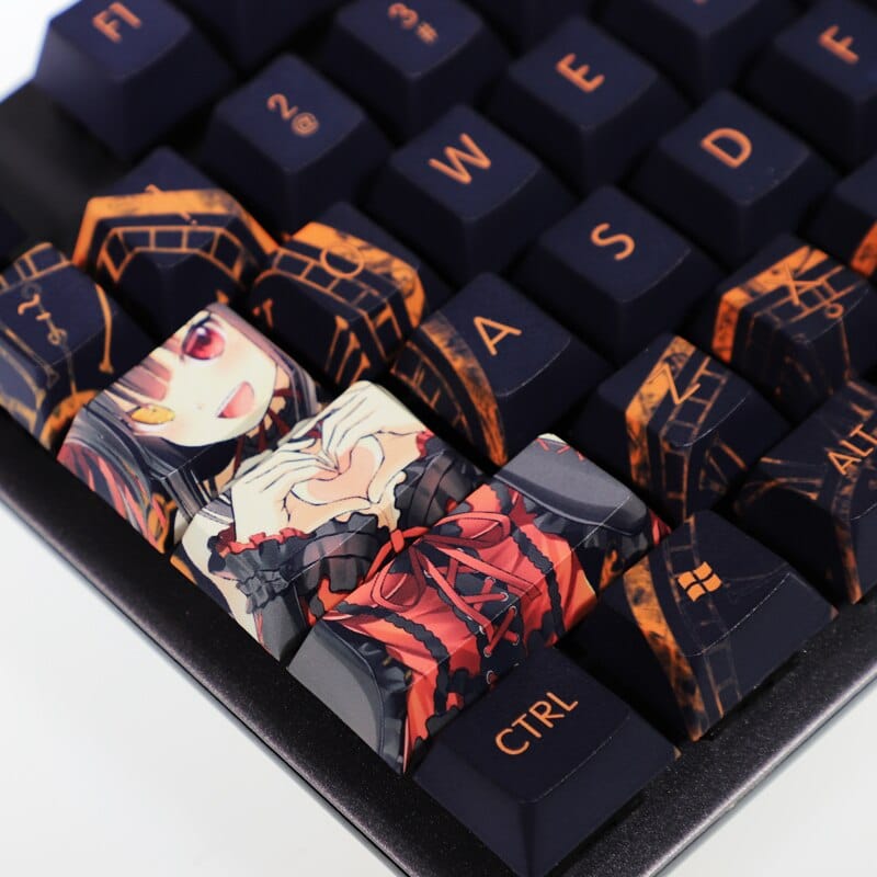 My Anime Keycaps Complete Set Date A Live: Kurumi Tokisaki Black Keycap Set