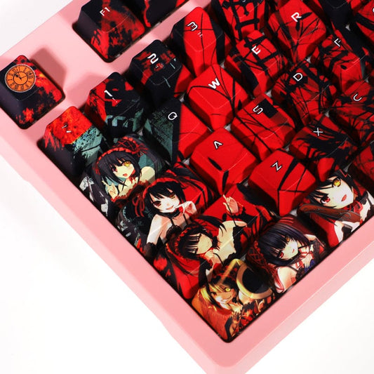 My Anime Keycaps Complete Set Date A Live: Kurumi Tokisaki Red Keycap Set