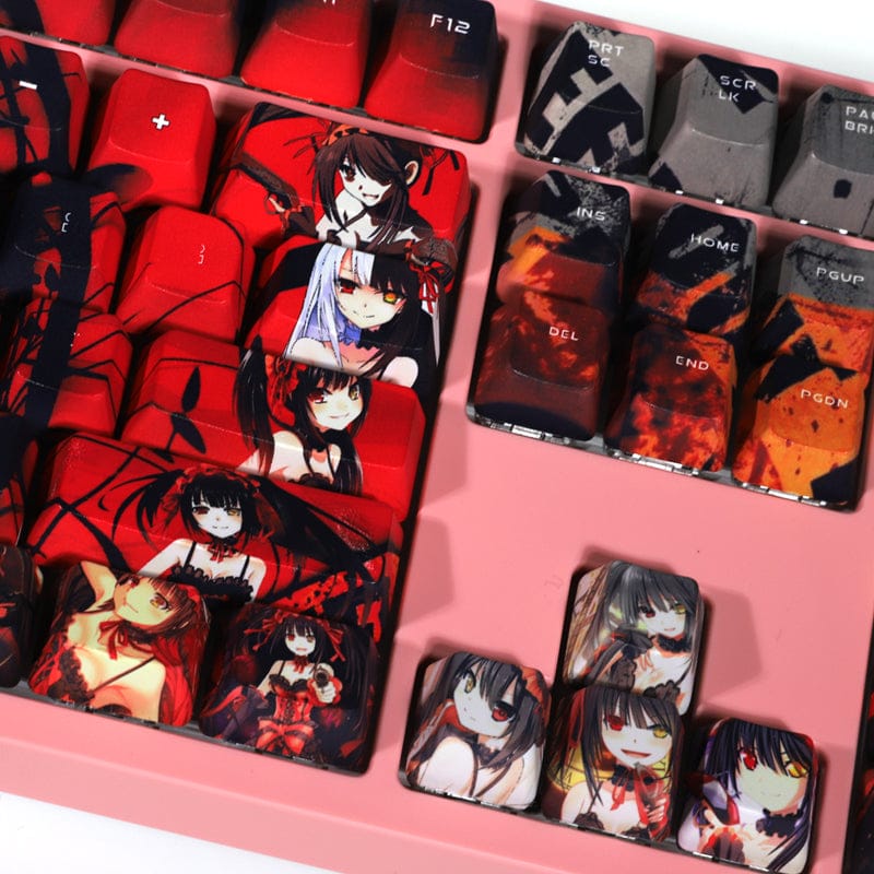 My Anime Keycaps Complete Set Date A Live: Kurumi Tokisaki Red Keycap Set