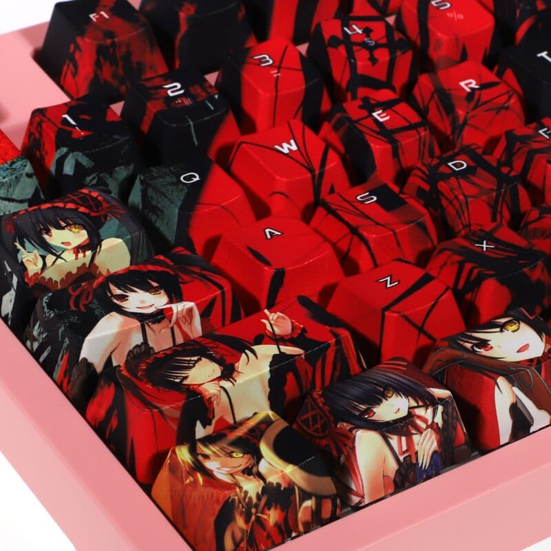 My Anime Keycaps Complete Set Date A Live: Kurumi Tokisaki Red Keycap Set