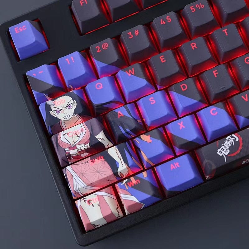 My Anime Keycaps Complete Set Demon Slayer: Nezuko Kamado Backlit Black Keycap Set