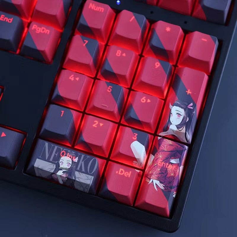 My Anime Keycaps Complete Set Demon Slayer: Nezuko Kamado Backlit Black Keycap Set