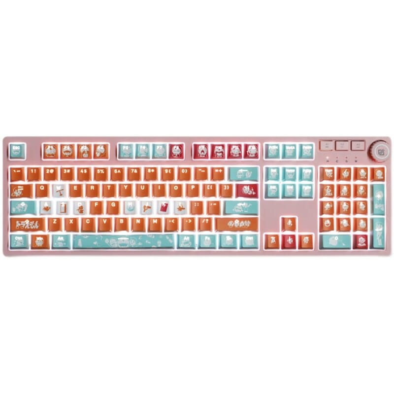 My Anime Keycaps Complete Set Doraemon: Orange Backlit Keycap Set