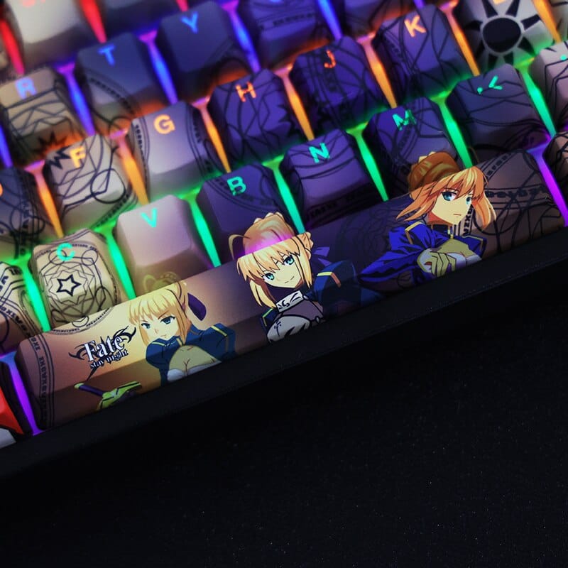 My Anime Keycaps Complete Set Fate: Saber Backlit OEM Keycap Set