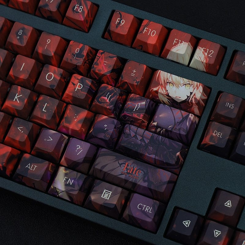 My Anime Keycaps Complete Set Fate: Saber Red Keycap Set