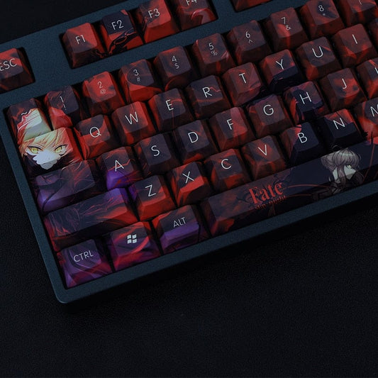 My Anime Keycaps Complete Set Fate: Saber Red Keycap Set