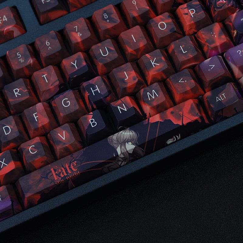 My Anime Keycaps Complete Set Fate: Saber Red Keycap Set