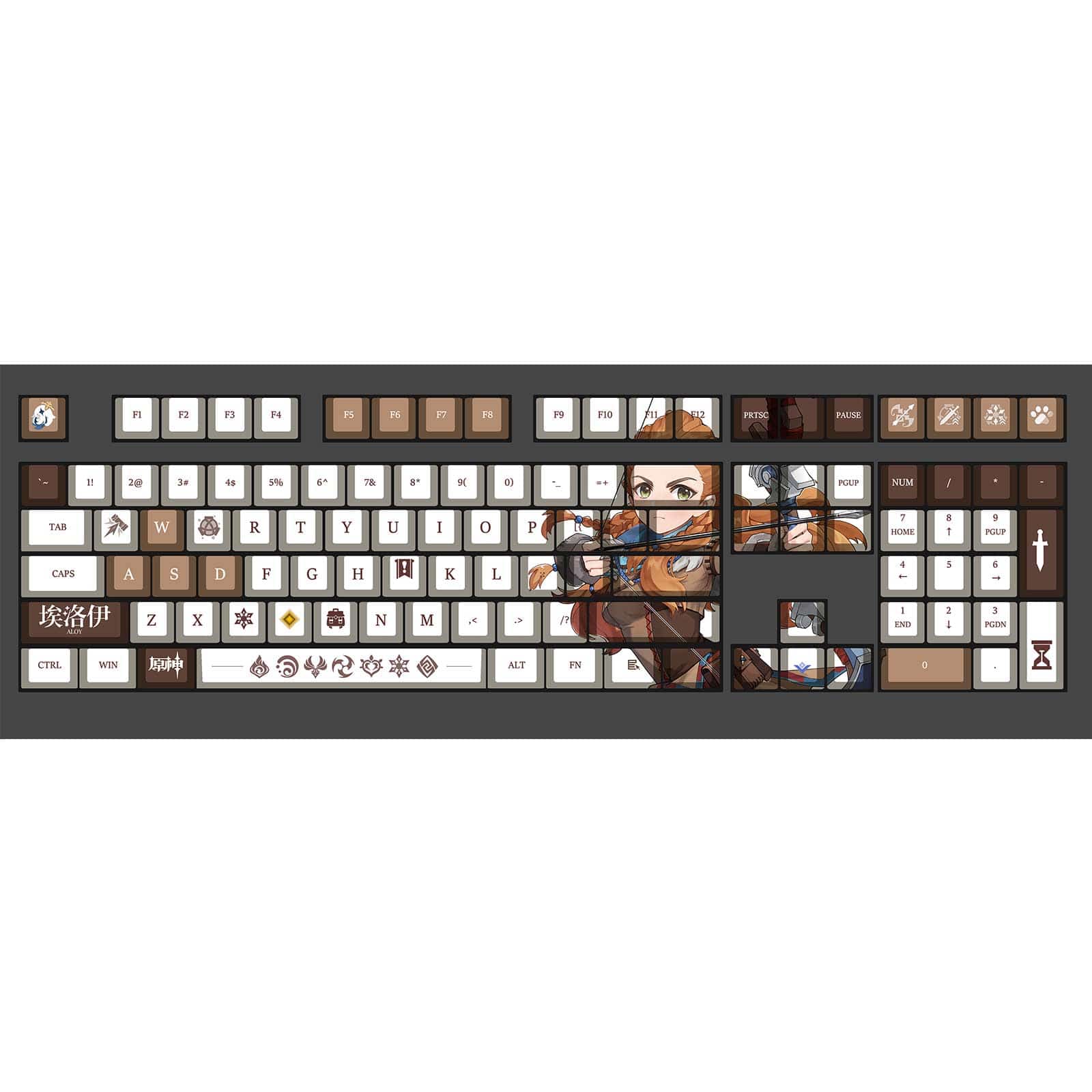 My Anime Keycaps Complete Set Genshin Impact: Aloy OEM Keycap Set