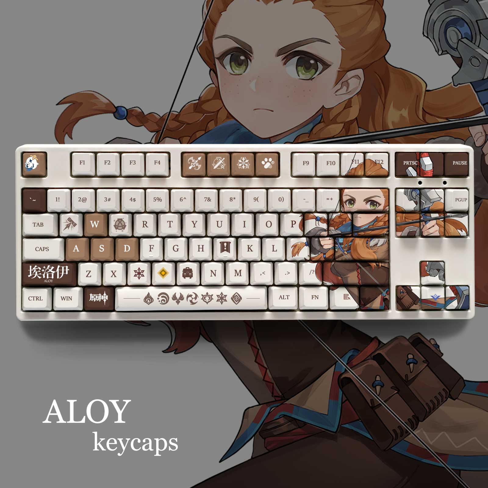 My Anime Keycaps Complete Set Genshin Impact: Aloy OEM Keycap Set