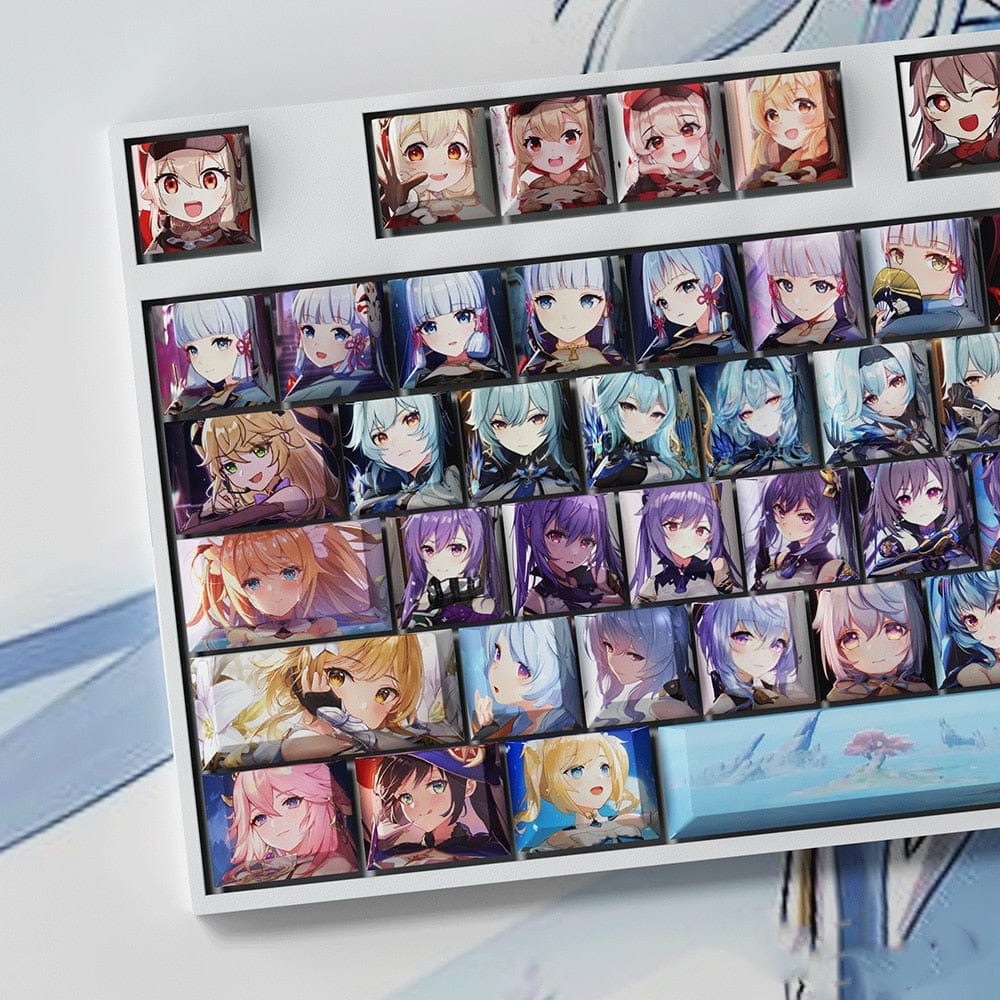 My Anime Keycaps Complete Set Genshin Impact: Female Keycap Set