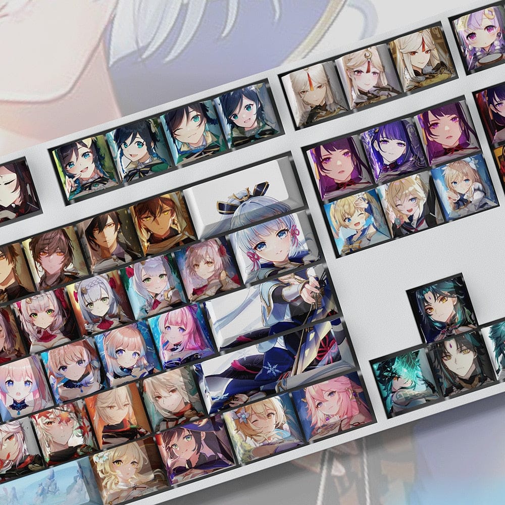 My Anime Keycaps Complete Set Genshin Impact: Female Keycap Set