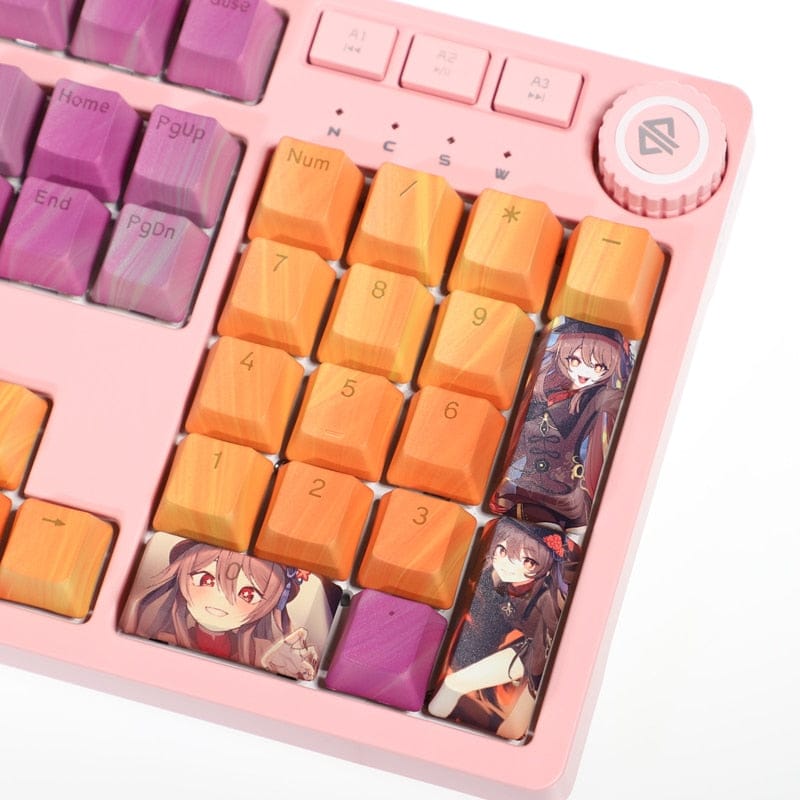 My Anime Keycaps Complete Set Genshin Impact: Hu Tao Backlit Red Keycap Set