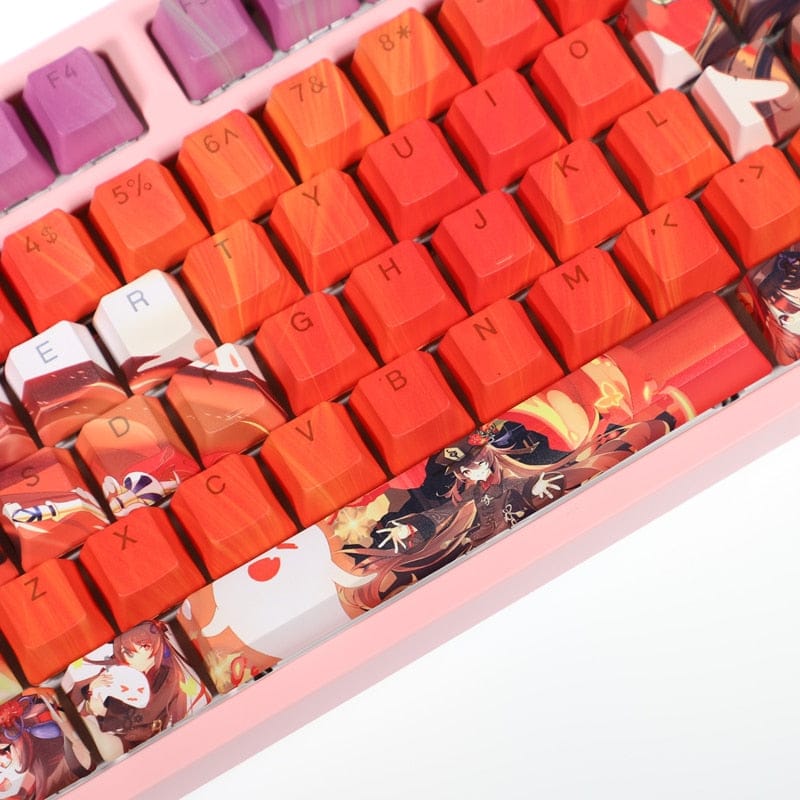 My Anime Keycaps Complete Set Genshin Impact: Hu Tao Backlit Red Keycap Set