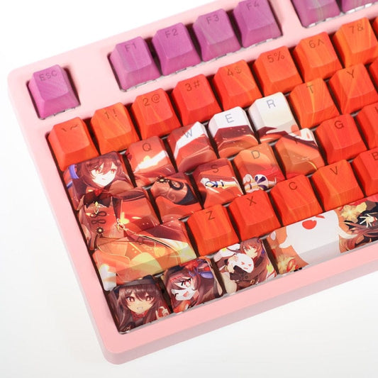 My Anime Keycaps Complete Set Genshin Impact: Hu Tao Backlit Red Keycap Set
