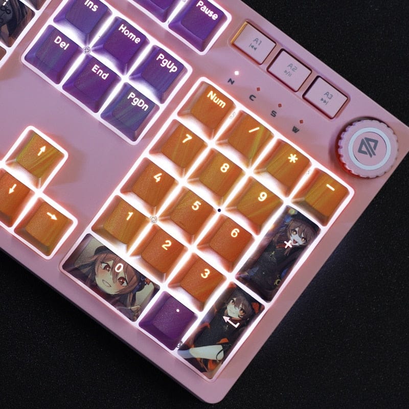 My Anime Keycaps Complete Set Genshin Impact: Hu Tao Backlit Red Keycap Set