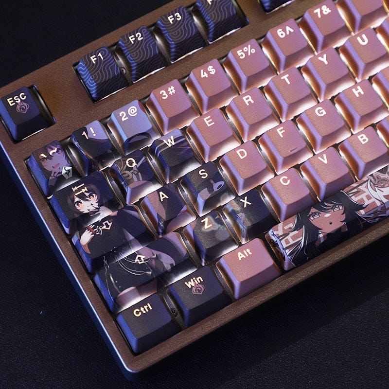 My Anime Keycaps Complete Set Genshin Impact: Hu Tao Brown Backlit Keycap Set