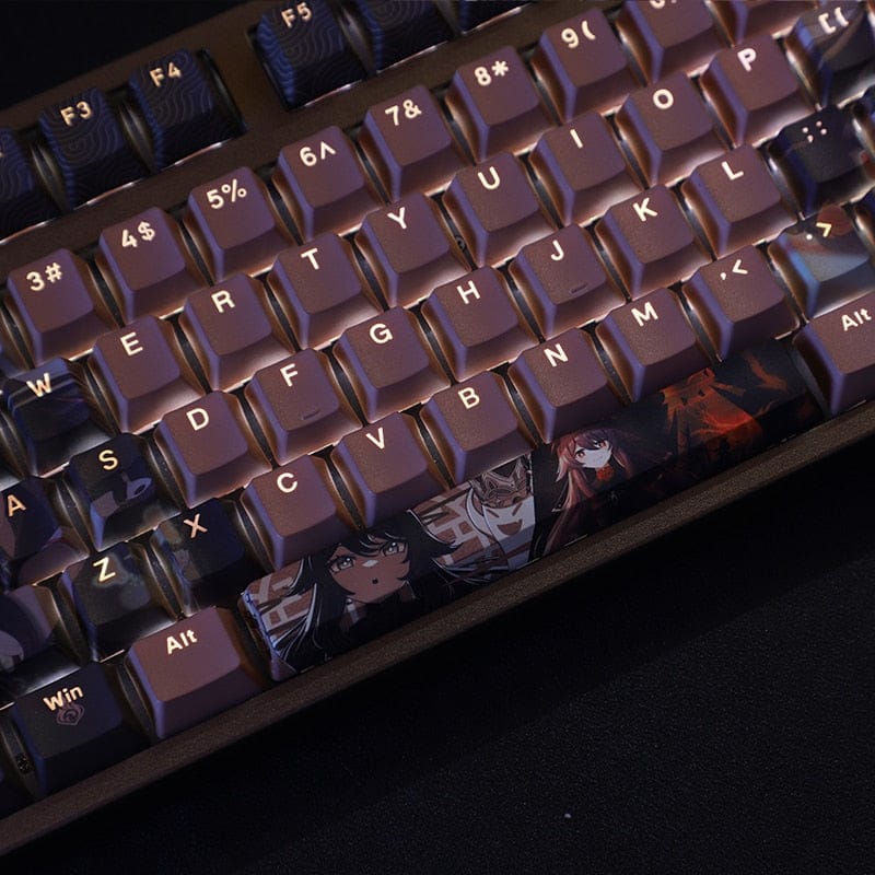 My Anime Keycaps Complete Set Genshin Impact: Hu Tao Brown Backlit Keycap Set