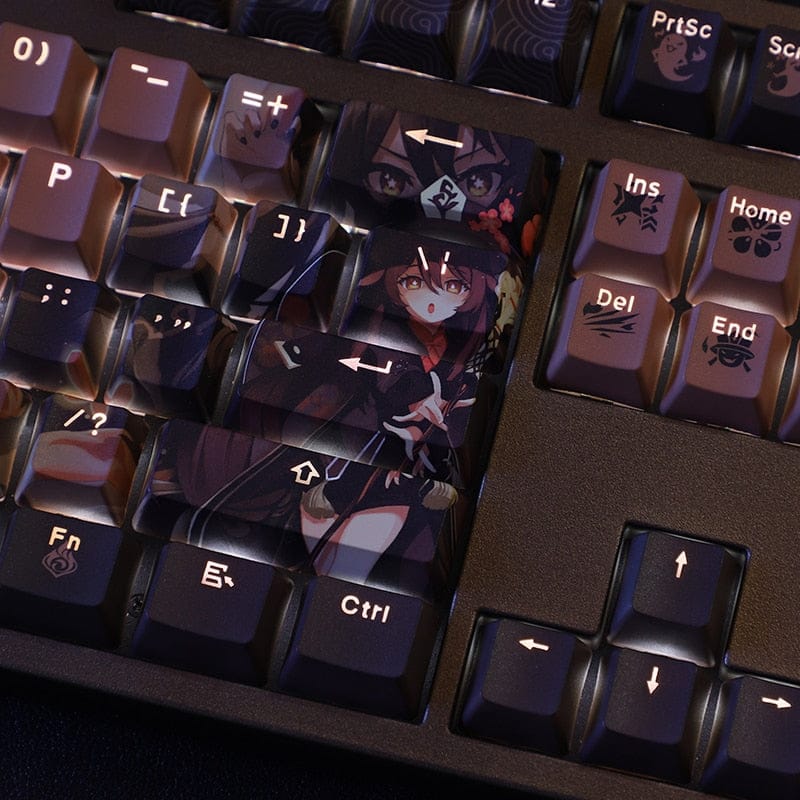 My Anime Keycaps Complete Set Genshin Impact: Hu Tao Brown Backlit Keycap Set
