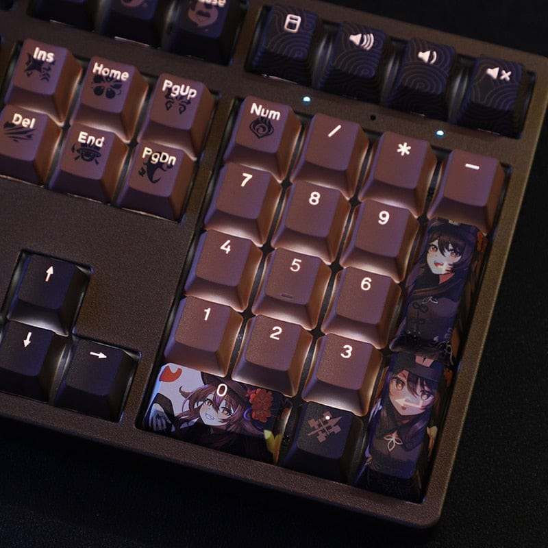 My Anime Keycaps Complete Set Genshin Impact: Hu Tao Brown Backlit Keycap Set