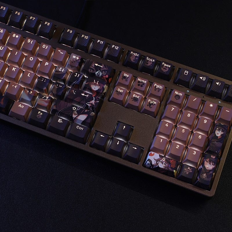 My Anime Keycaps Complete Set Genshin Impact: Hu Tao Brown Backlit Keycap Set
