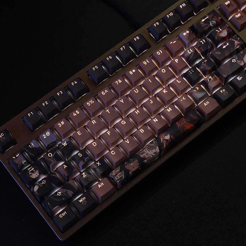 My Anime Keycaps Complete Set Genshin Impact: Hu Tao Brown Backlit Keycap Set