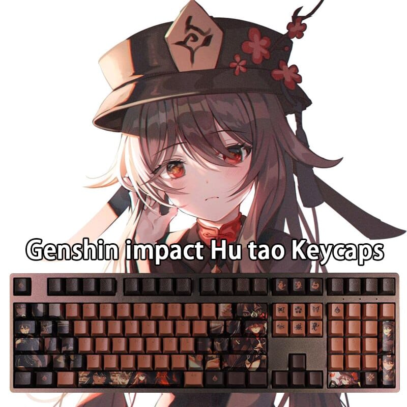My Anime Keycaps Complete Set Genshin Impact: Hu Tao Brown Backlit Keycap Set