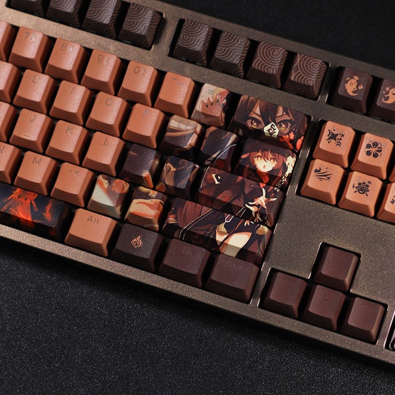My Anime Keycaps Complete Set Genshin Impact: Hu Tao Brown Backlit Keycap Set