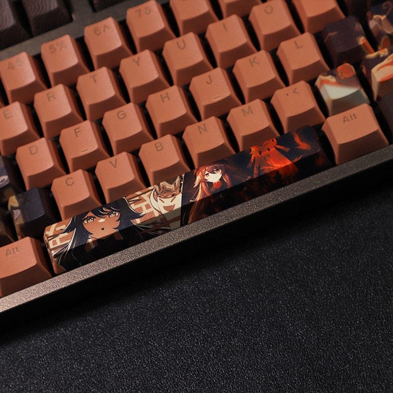 My Anime Keycaps Complete Set Genshin Impact: Hu Tao Brown Backlit Keycap Set