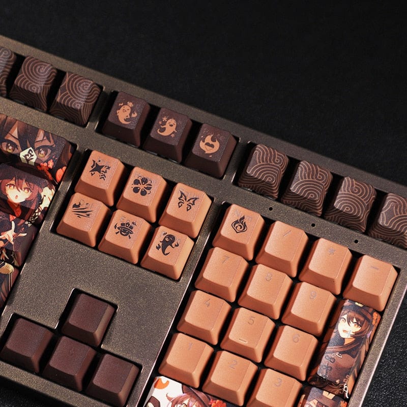 My Anime Keycaps Complete Set Genshin Impact: Hu Tao Brown Backlit Keycap Set