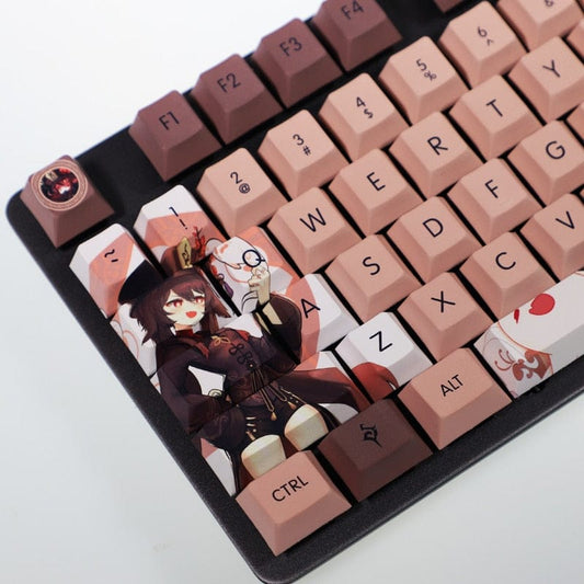 My Anime Keycaps Complete Set Genshin Impact: Hu Tao Pink Keycap Set