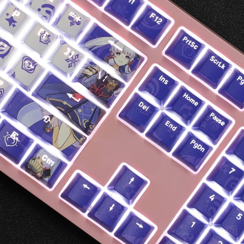 My Anime Keycaps Complete Set Genshin Impact: Kamisato Ayaka Backlit Keycap Set
