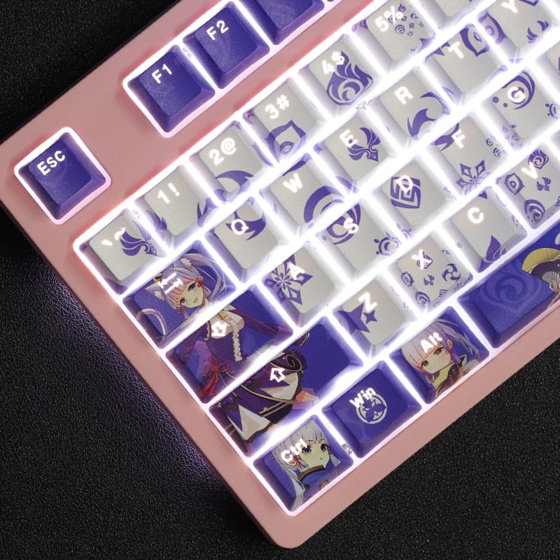 My Anime Keycaps Complete Set Genshin Impact: Kamisato Ayaka Backlit Keycap Set