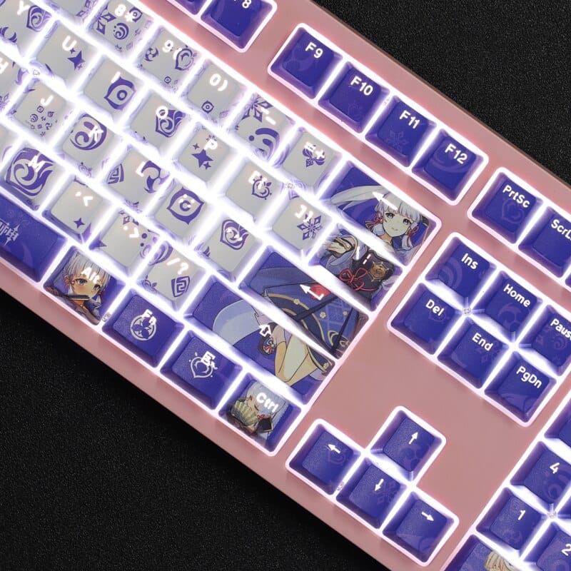 My Anime Keycaps Complete Set Genshin Impact: Kamisato Ayaka Backlit Keycap Set