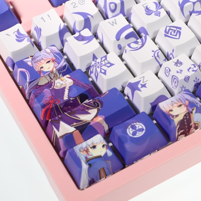My Anime Keycaps Complete Set Genshin Impact: Kamisato Ayaka Backlit Keycap Set