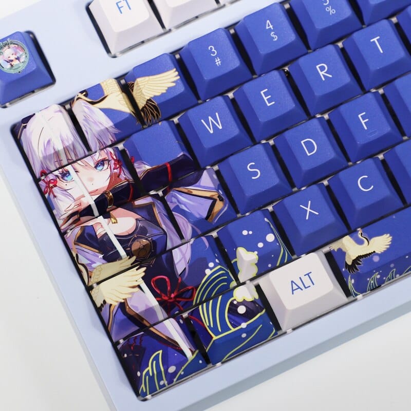 My Anime Keycaps Complete Set Genshin Impact: Kamisato Ayaka Blue Keycap Set