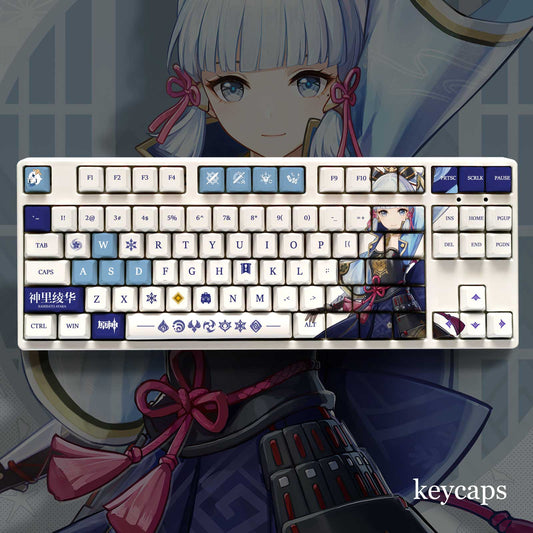 My Anime Keycaps Complete Set Genshin Impact: Kamisato Ayaka OEM White Keycap Set