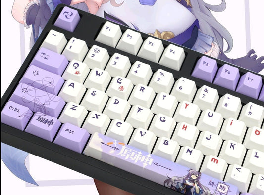 My Anime Keycaps Complete Set Genshin Impact: Keqing White Keycap Set