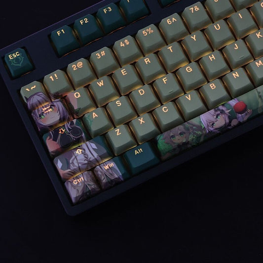 My Anime Keycaps Complete Set Genshin Impact: Nahida OEM Green Keycap Set