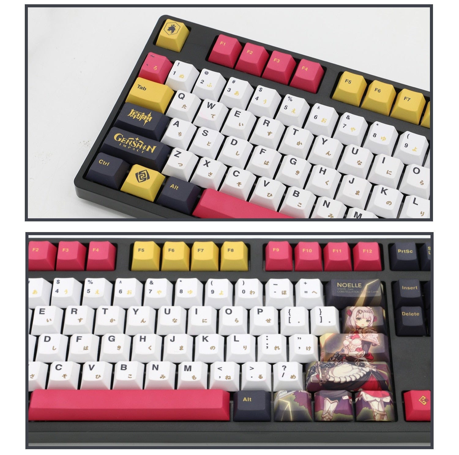 My Anime Keycaps Complete Set Genshin Impact: Noelle White Keycap Set