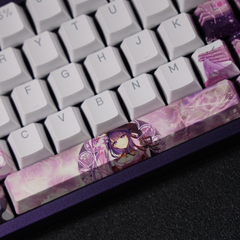 My Anime Keycaps Complete Set Genshin Impact: Raiden Shogun Backlit Keycap Set