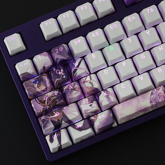 My Anime Keycaps Complete Set Genshin Impact: Raiden Shogun Backlit Keycap Set